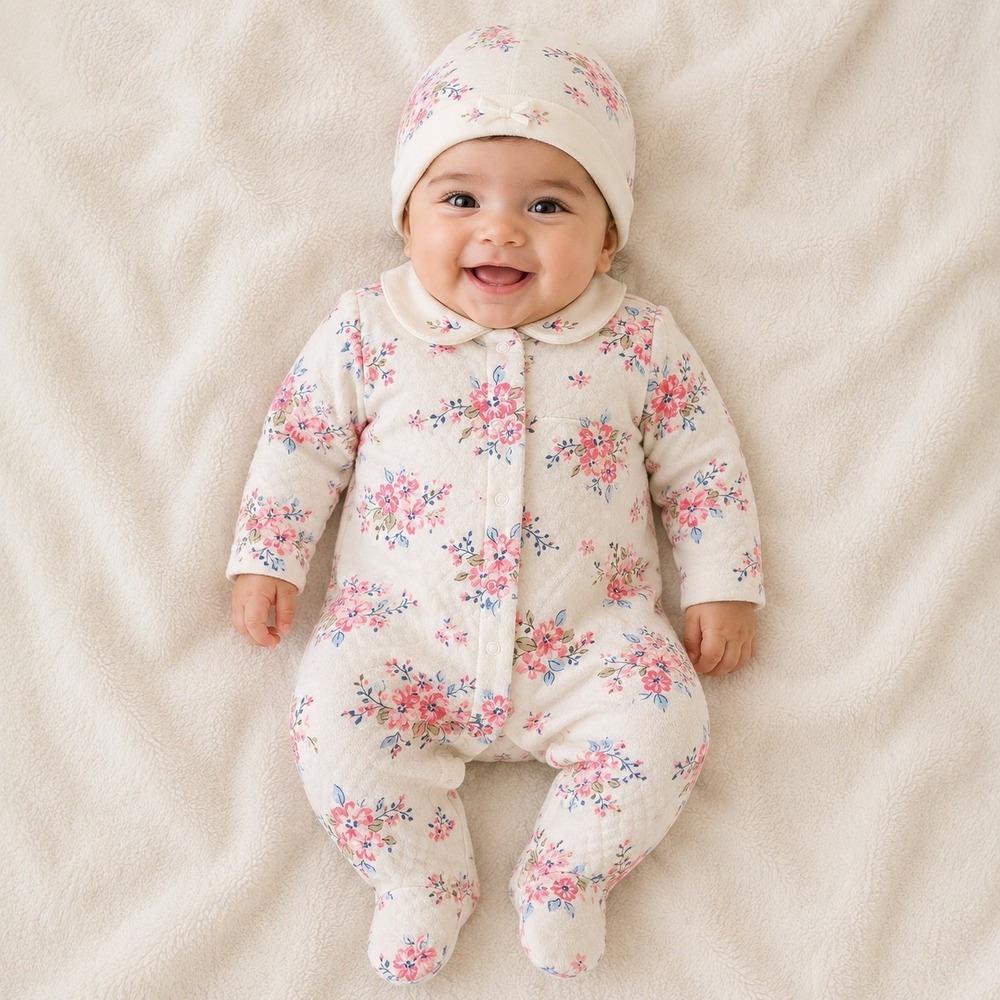 LITTLE ME Baby Girl New Outfit 6M Embellished Blossom Pink Floral L959